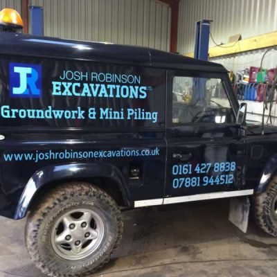 Watkin Signs Vehicle Livery and Graphics Manchester - JR Excavations